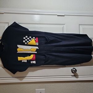 Sue Wong Vintage 80's Avante Garde Abstract Face Applique Dress Black Small